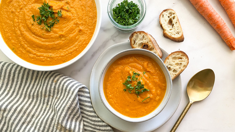 bowl of carrot soup