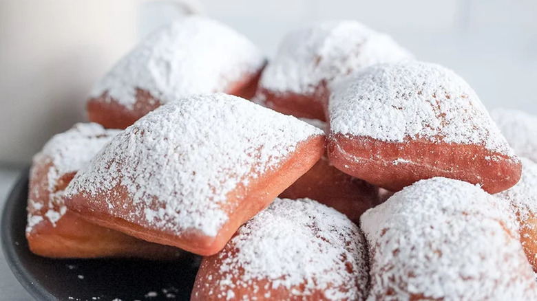 Beignets on plate