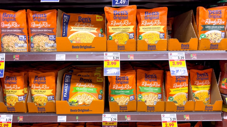 Ben's ready rice on shelf