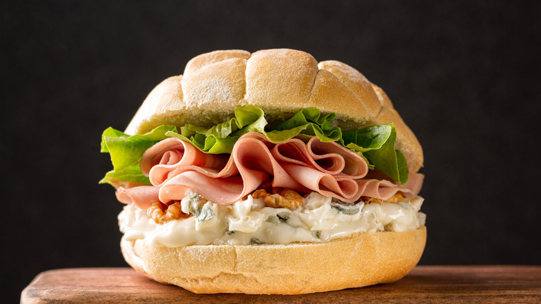 beef bologna sandwich