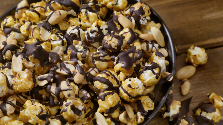 bowl of custom flavored popcorn