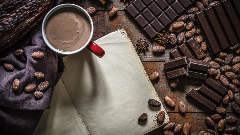 Mug hot chocolate and bars