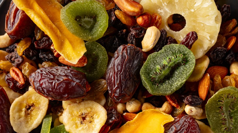 close up of dried fruit