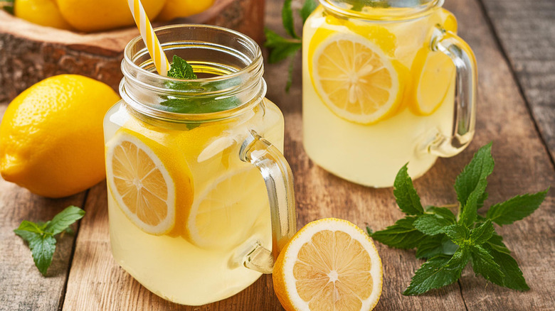 Lemonade in glasses