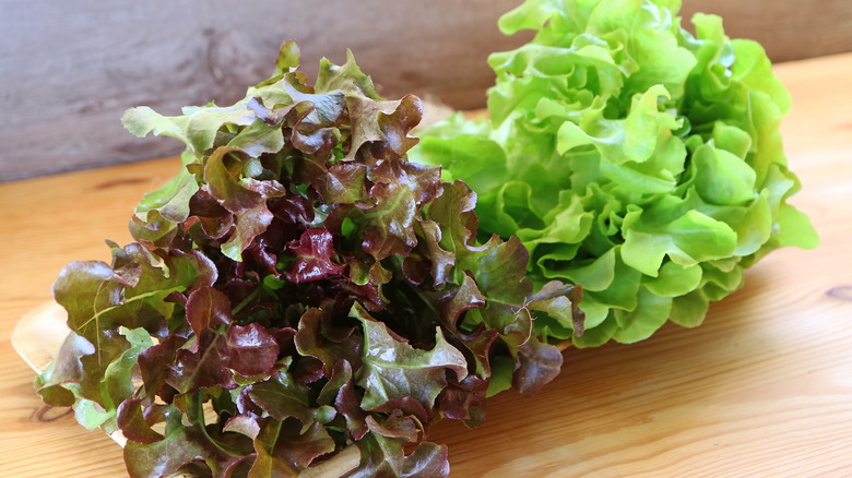 Lettuces on cutting board