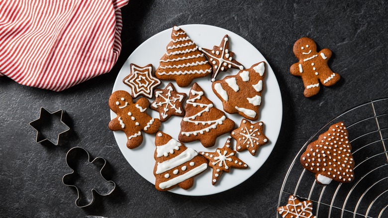 Christmas cookies on platter