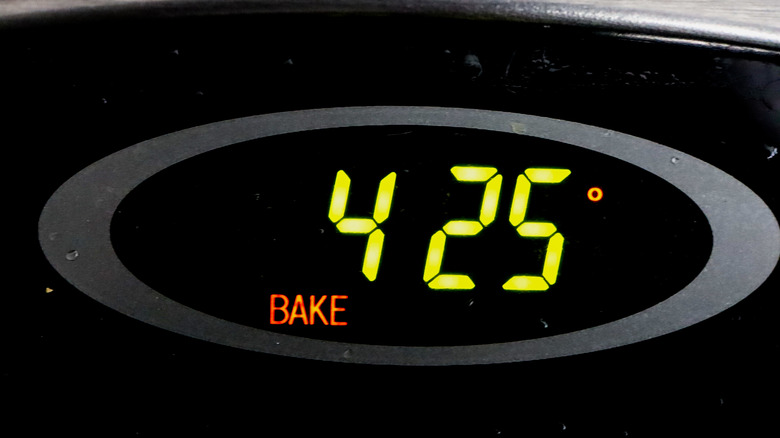 oven preheated to 425 degrees