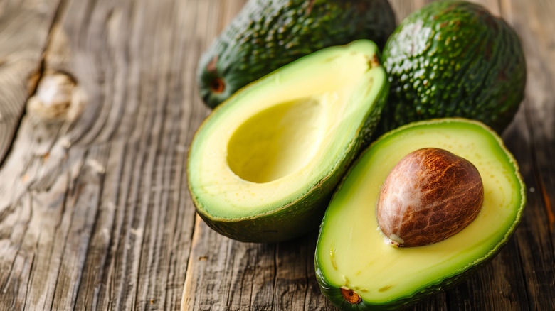 halved avocado