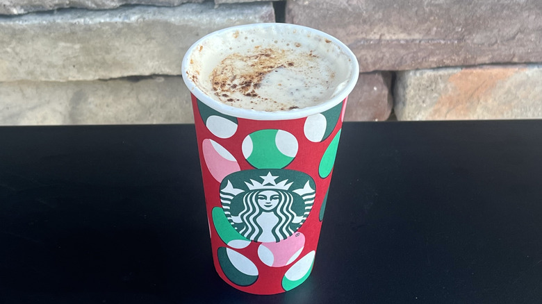 Starbucks secret menu Warming Latte drink in holiday cup