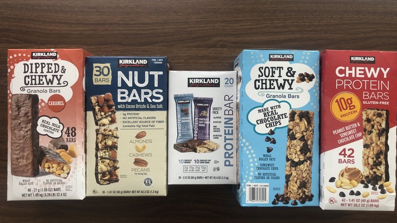 Boxes of Kirkland snack bars