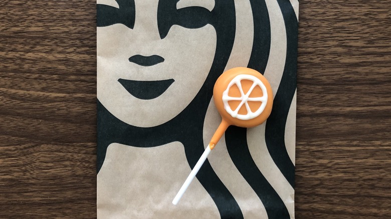 Starbucks orange cream cake pop