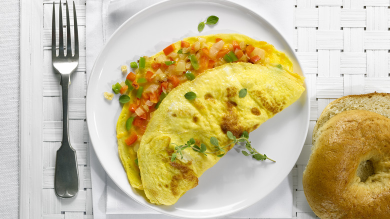 omelete on a white plate