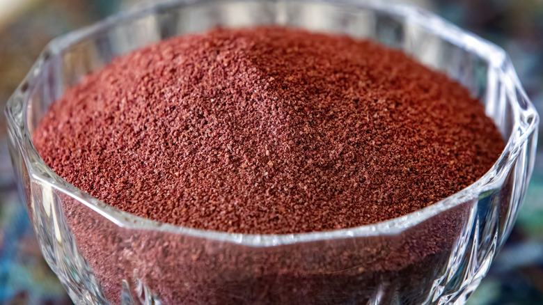 bowl of sumac powder