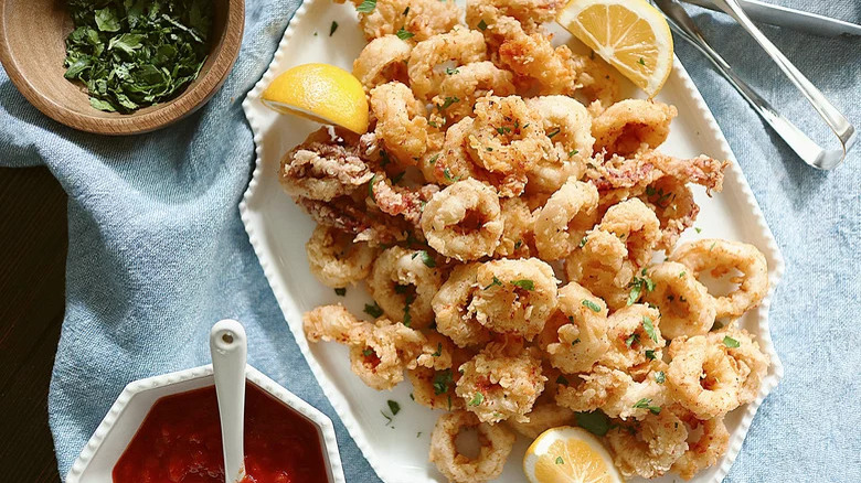 Crispy And Crunchy Fried Calamari