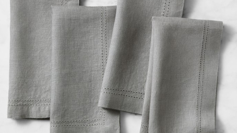 Williams Sonoma Linen Double Hemstitch Napkins