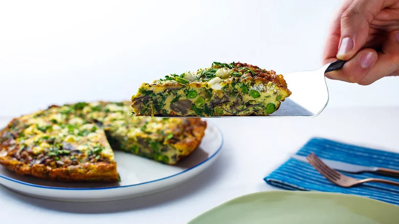 Spring Garlic and Mushroom Frittata