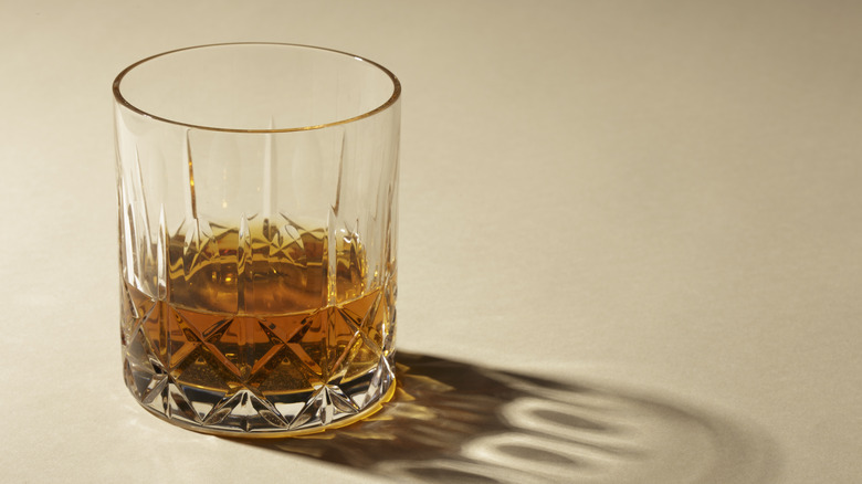 Close-up of bourbon in a glass