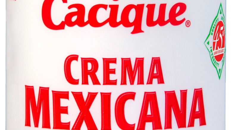 Jar of Mexican crema