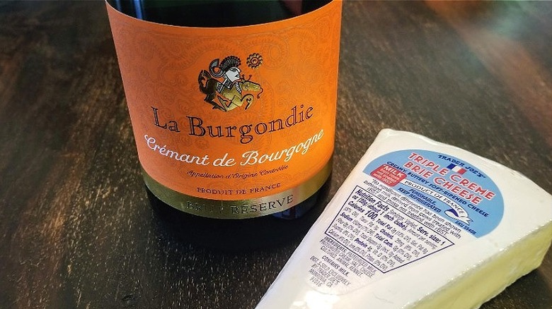 Cremant and brie cheese