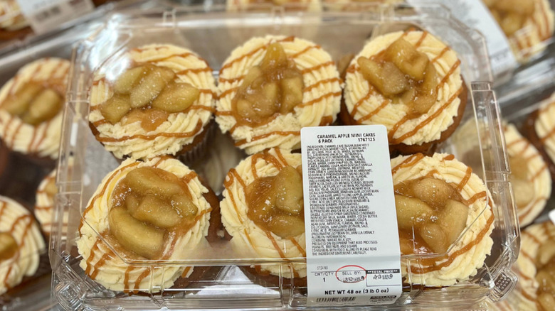 Costco caramel apple mini cakes in a box