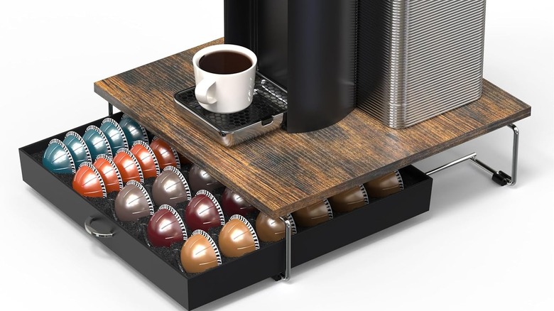 Vertuo pods in a standalone drawer