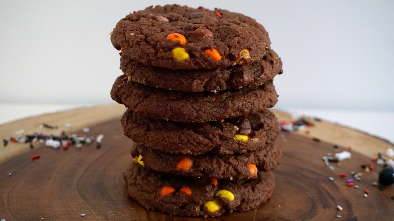 Stack of Double Trouble cookies