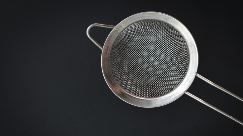 A small kitchen strainer