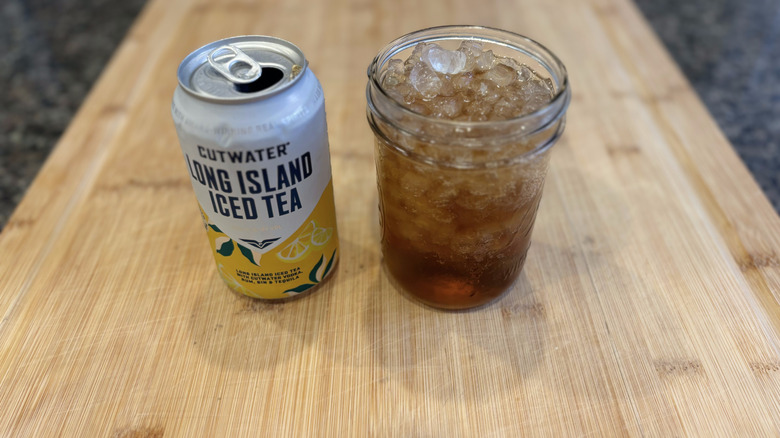 Long Island Iced Tea with mason jar