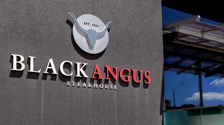 Black Angus Steakhouse exterior sign