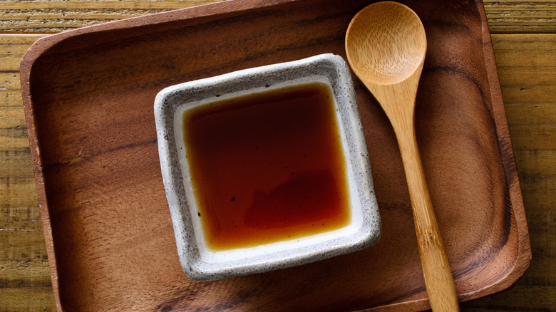 Ponzu sauce bowl and spoon