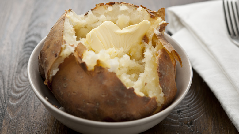 Baked potato with butter