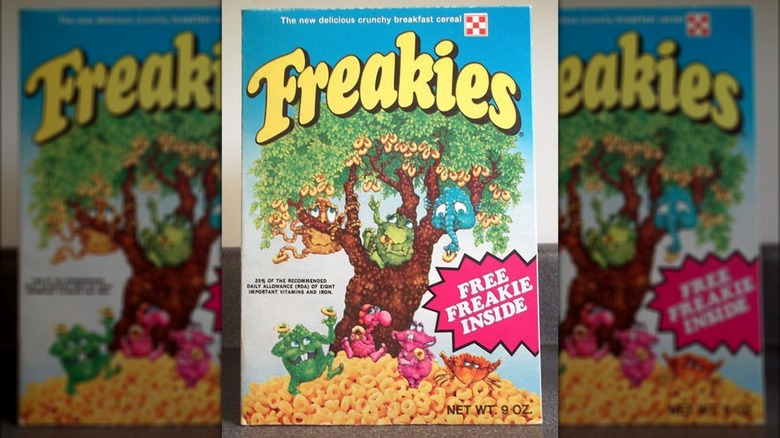 Freakies cereal box