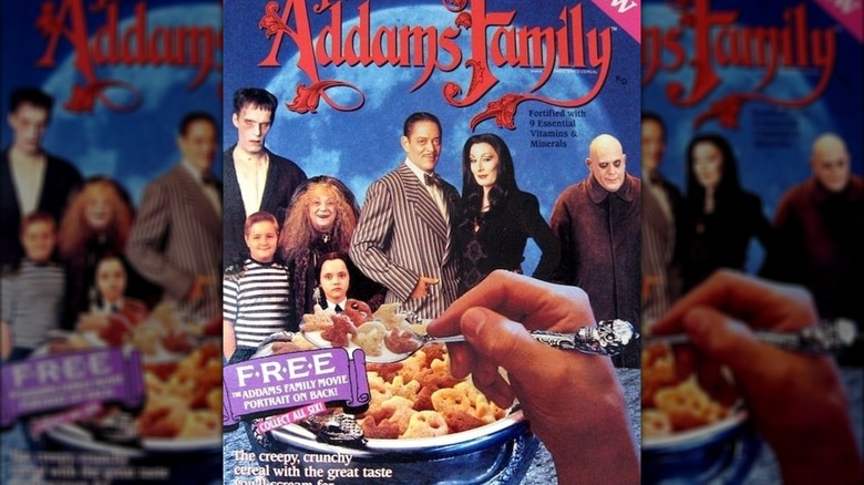 Addams Family Cereal box