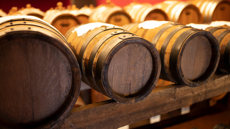 wooden ageing barrels for balsamic vinegar