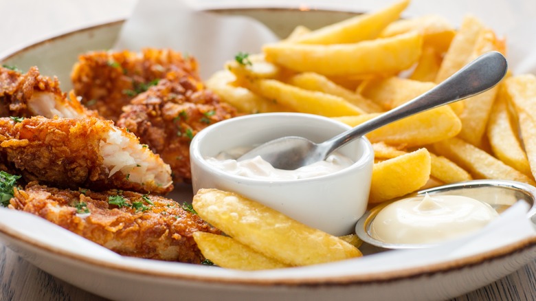 canned cod fish and chips