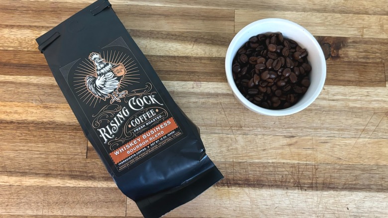 rising cock whiskey business coffee and beans