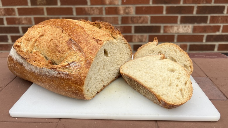 Sliced rustic Italian loaf