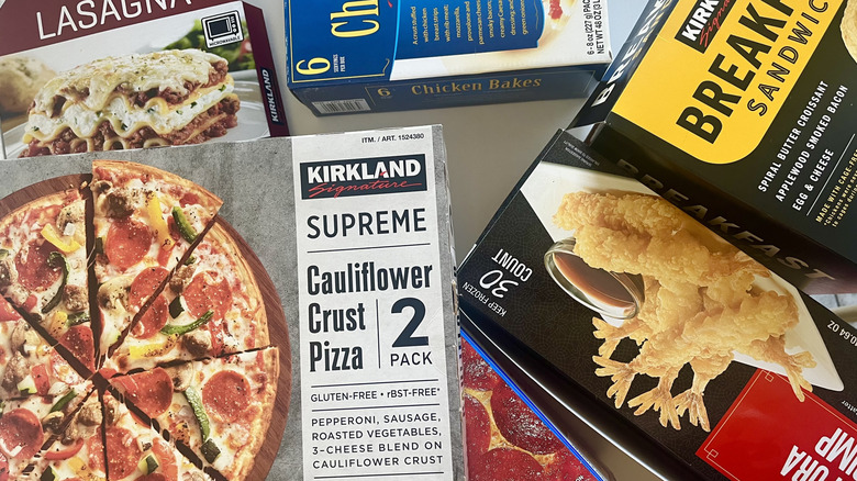 frozen costco kirkland brand meals pizza tempura shrimp