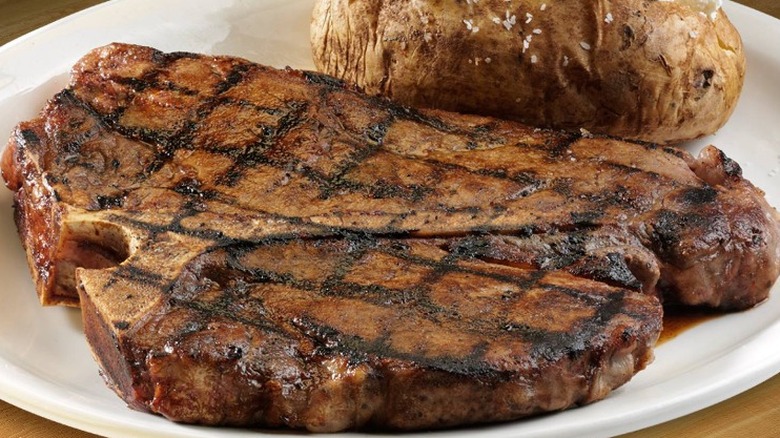 Porterhouse T-Bone steak at Texas Roadhouse