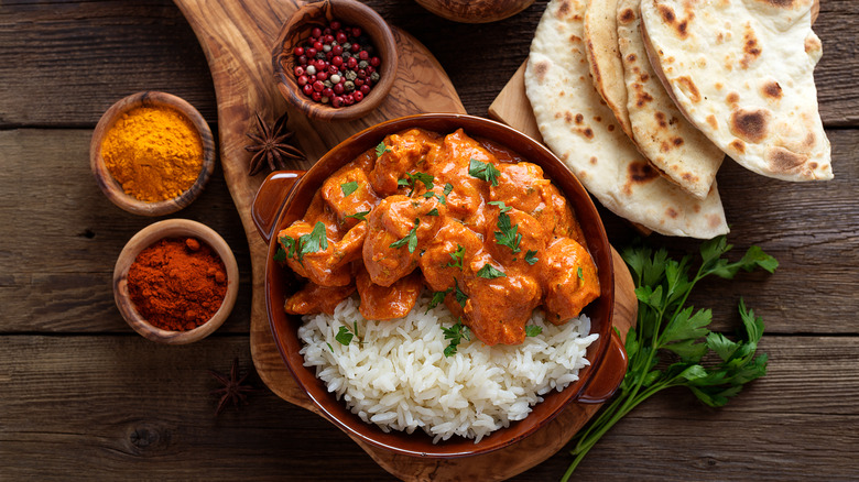 Chicken tikka masala in bowl