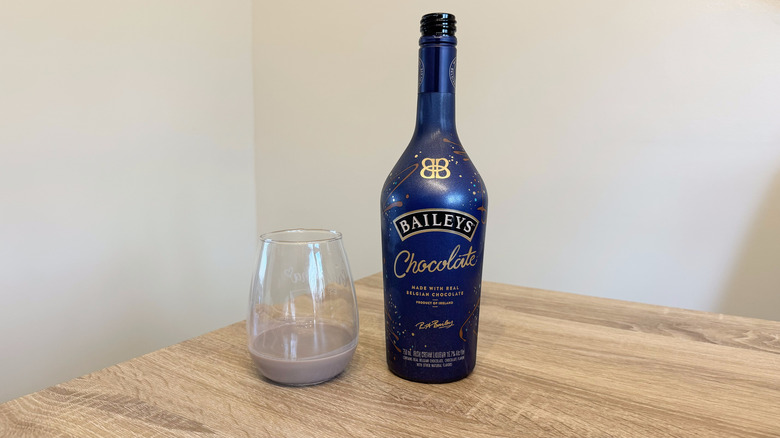 Bottle and glass of Bailey's