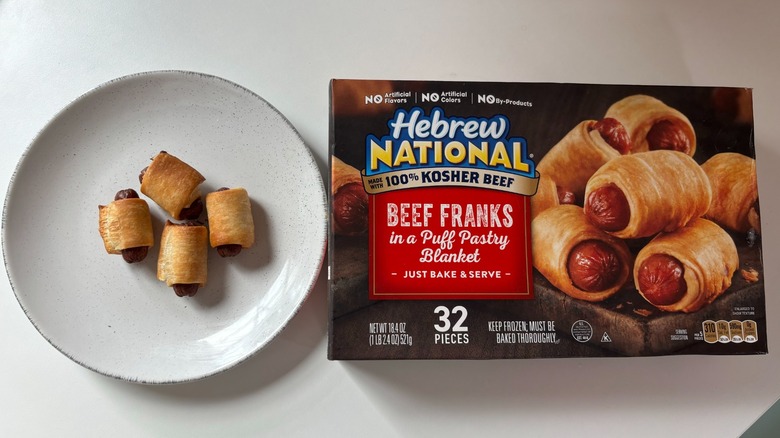 Hebrew National beef franks appetizers and box