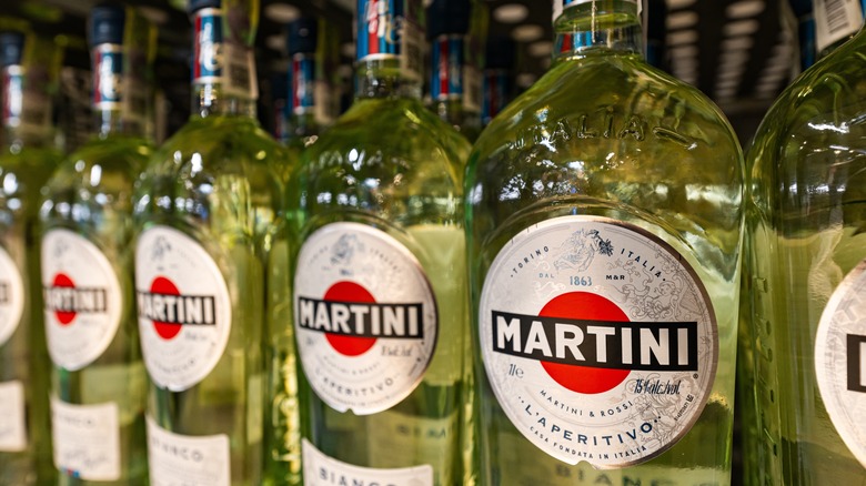 Martini brand vermouth bottles