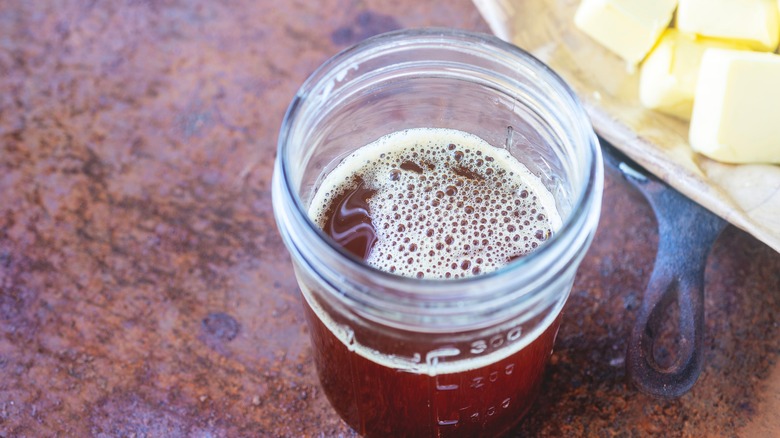 brown butter in jar