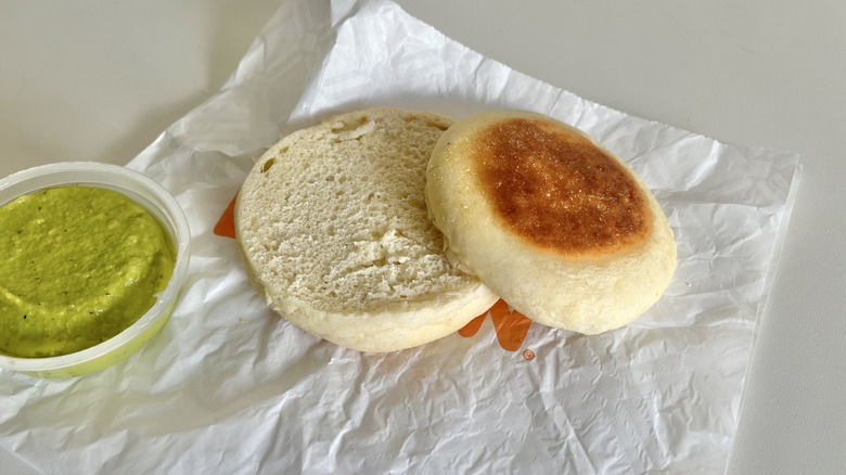 Dunkin' English muffin and avocado spread