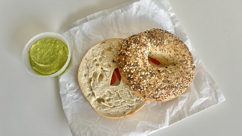 Dunkin' everything bagel and avocado spread