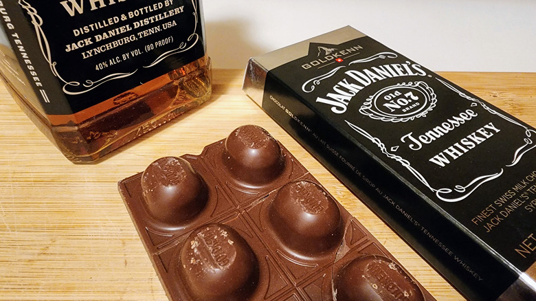 Jack Daniel's bottle and chocolate