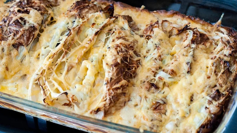 Au gratin with cabbage