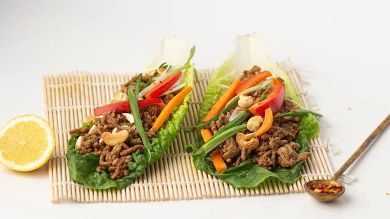 Lettuce wraps with pork filling