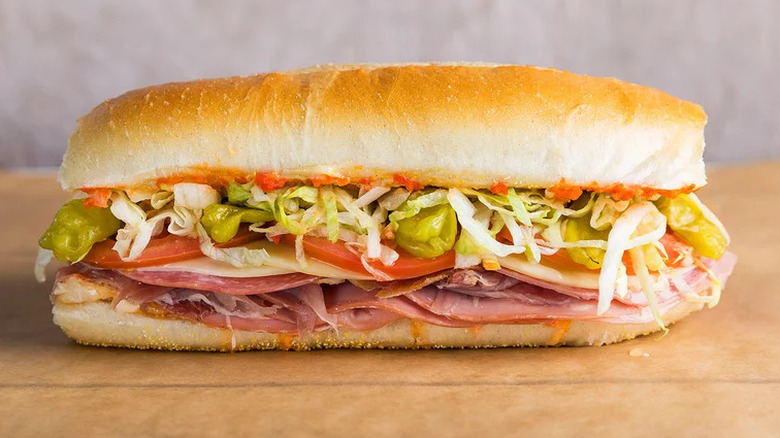 Zesty sub sandwich